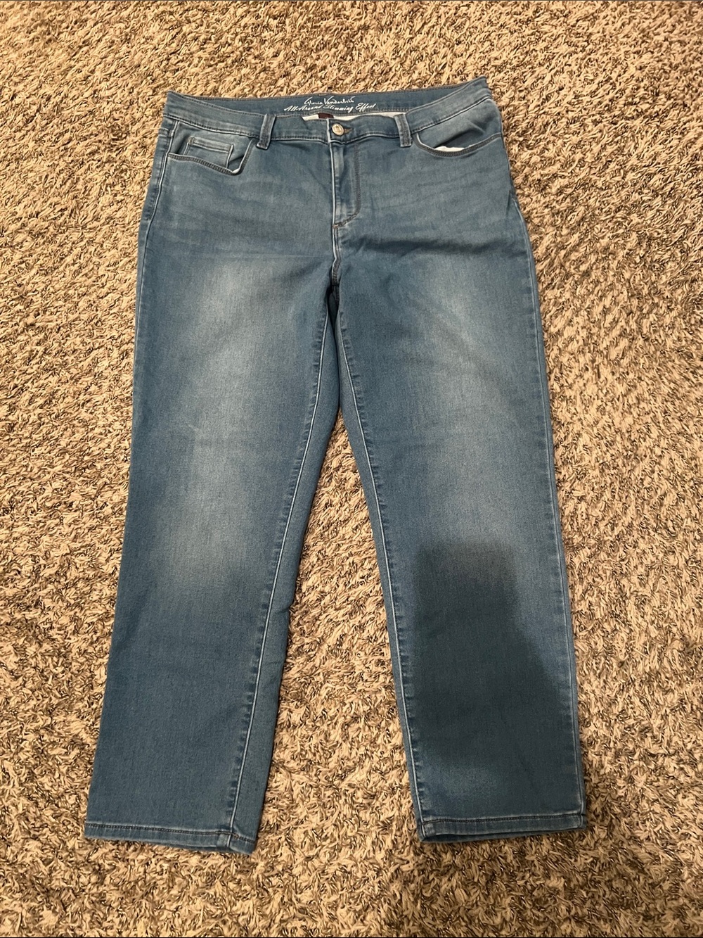 Gloria Vanderbilt Medium Blue Straight Leg Jeans